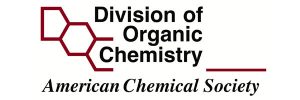 Logo of the Division of Organic Chemistry (DOC), a part of the American Chemical Society, featuring hexagonal structures and text in black and red. The design echoes innovation seen at their Graduate Research Symposium.