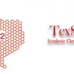 Outline of Texas with a hexagonal pattern and "2022" on the left; "TexSyn V Synthetic Chemistry Conference in Texas" text on the right.