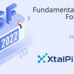 Graphic for the "Fundamentals of Solid Formulation" 3rd Edition event by XtalPi and J-Star Research, part of the FSF2022 webinar series, featuring dates in April 2022 at 11:00 AM – Noon EDT.