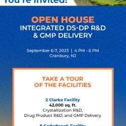 Join us for an Open House in Cranbury, NJ, on September 6-7, 2023, from 4 PM to 6 PM. Explore tours of the Clarke and Cedarbrook facilities. Hosted by Porton Inc. and J-STAR Research, it's an event not to miss!.