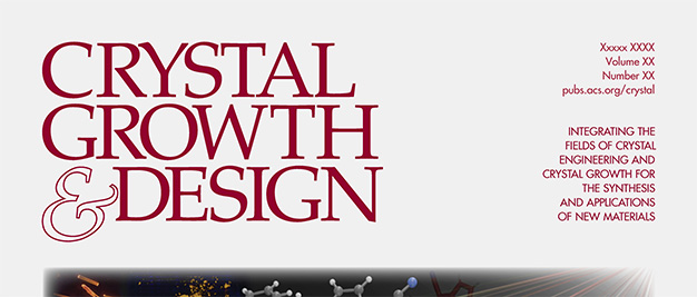 Cover of a journal titled "Crystal Growth & Design" featuring volume and number placeholders. Text highlights the integration of crystal engineering and growth—a key focus at the recent Crystal Engineering Conference—for new material synthesis and applications.